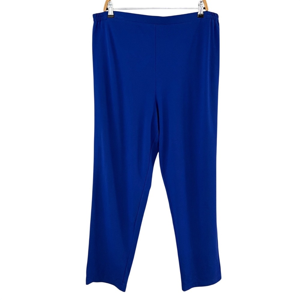 Zonda Nellis Royal Blue Leggero Pants‎ Elastic Waist High Rise 1X Made in Canada